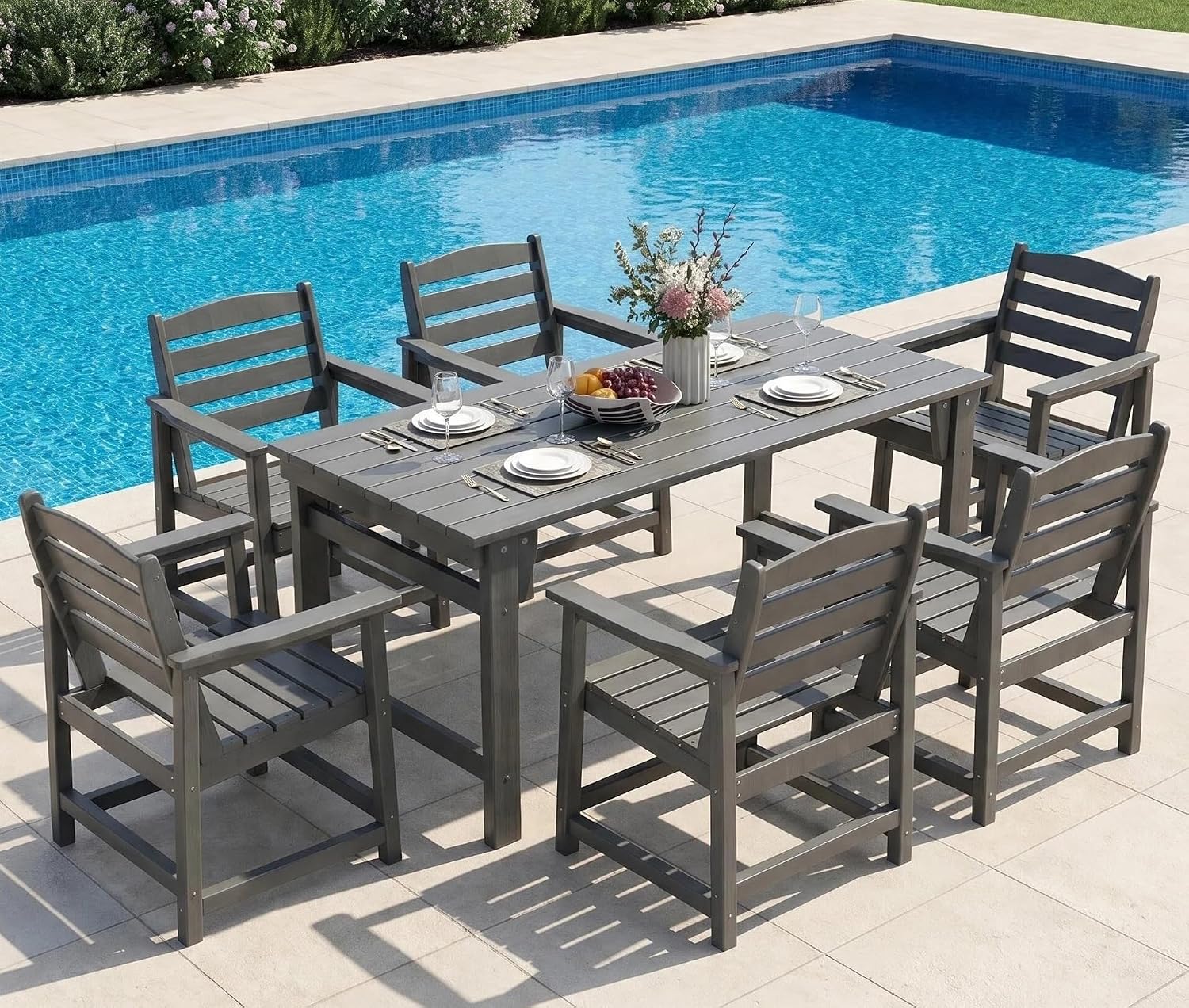Outdoor Furniture Dining Set - 7-Piece Outdoor Dining Set, 67