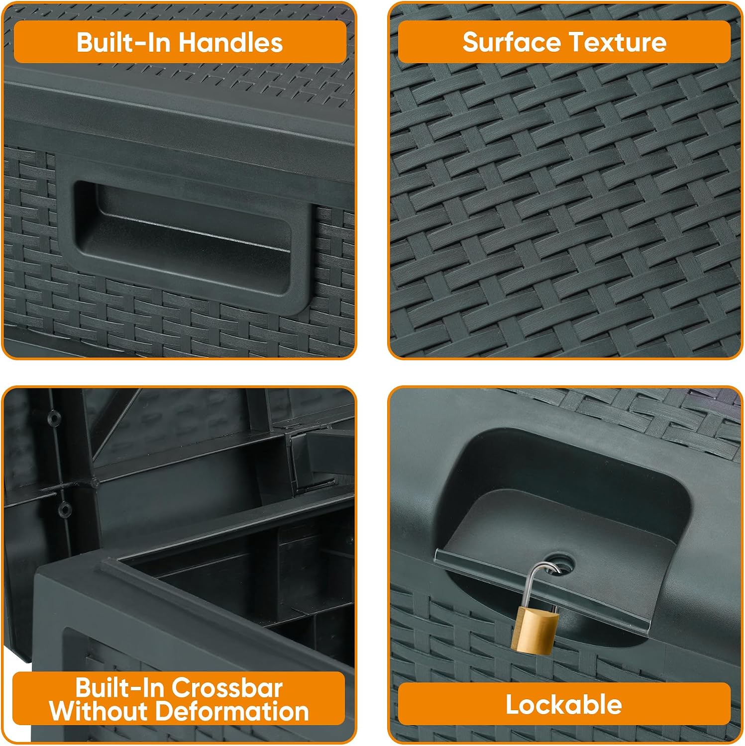 100 Gallon Resin Deck Box Wate - Outdoor Furniture Ofo ulasan dan harga