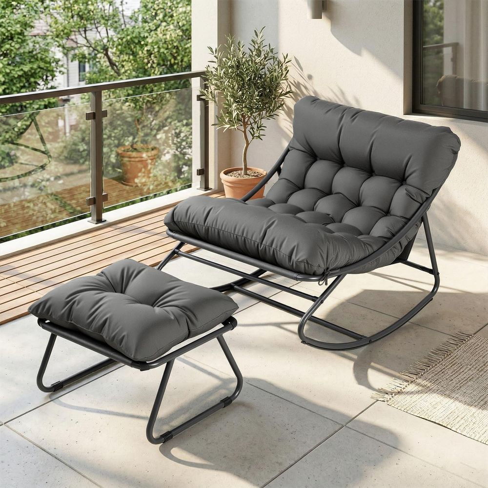 Oversized Papasan Rocking Chai - Outdoor Furniture Without Cushions ulasan dan harga