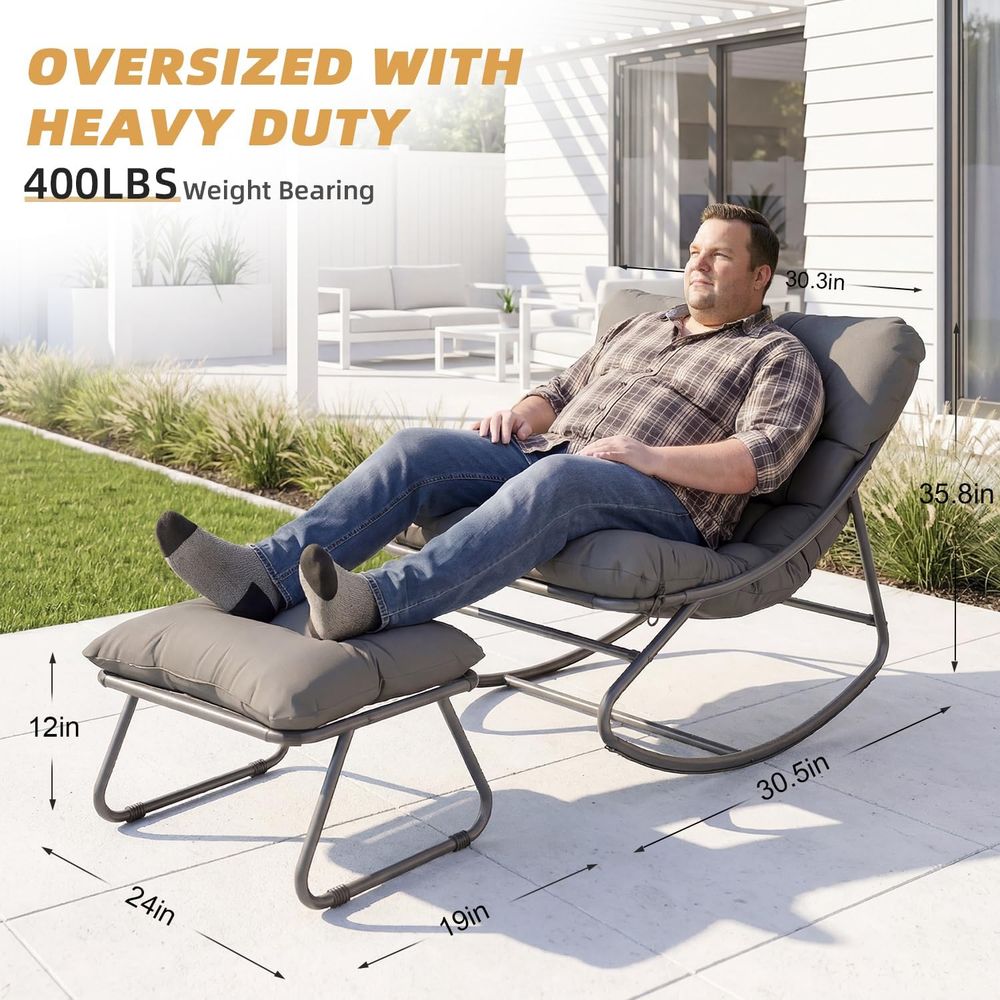 Oversized Papasan Rocking Chai - Outdoor Furniture Without Cushions ulasan dan harga