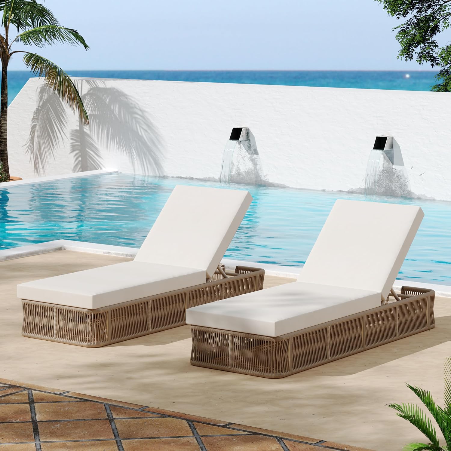 Woven Rope Lounge Chair 5-Posi - Outdoor Furniture Without Cushions ulasan dan harga