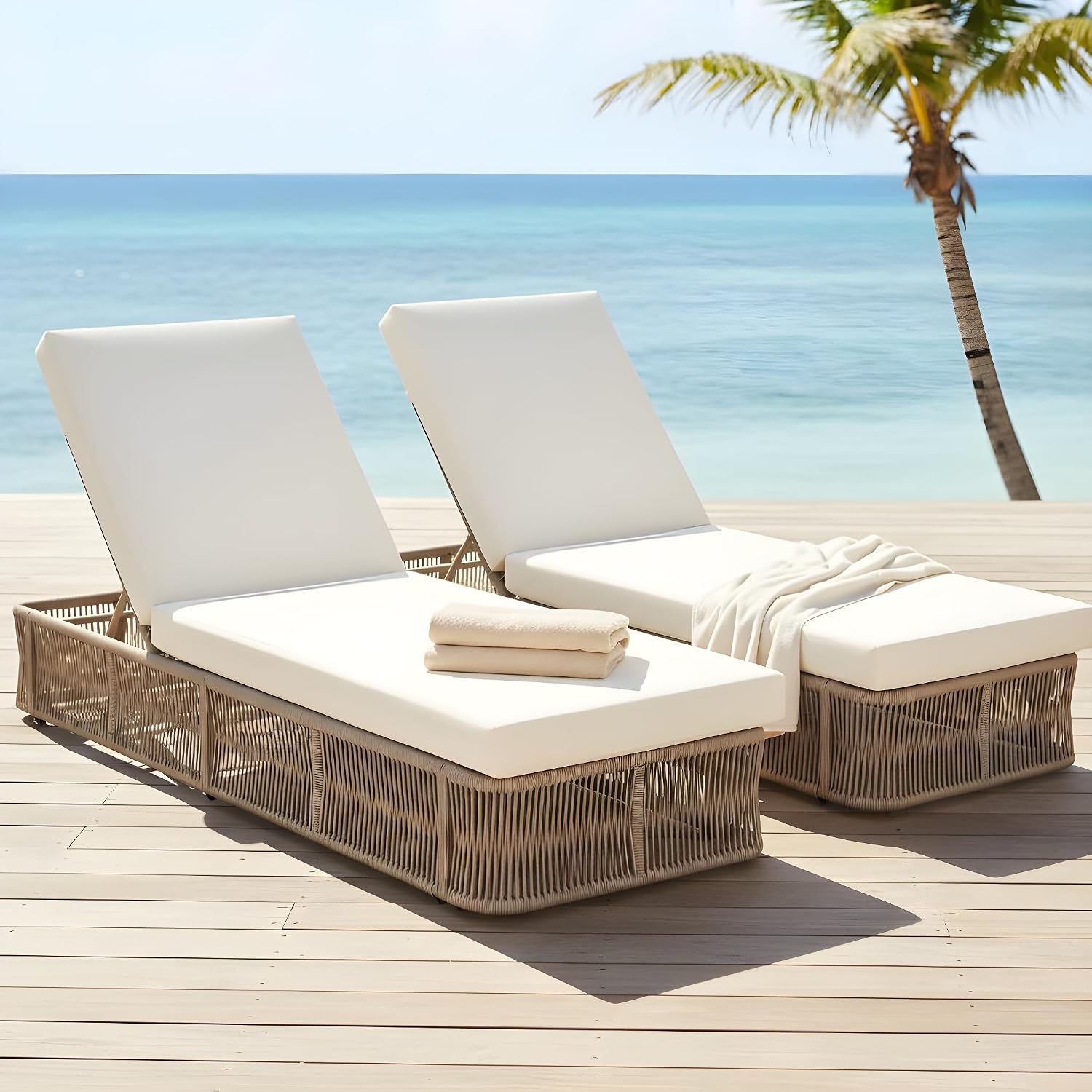 Woven Rope Lounge Chair 5-Posi - Outdoor Furniture Without Cushions ulasan dan harga