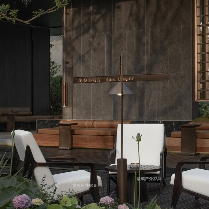 Outdoor Aluminum Alloy Sofa, V - Outdoor Furniture Ofo ulasan dan harga