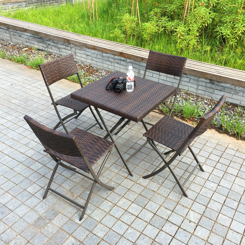 Folding Outdoor Garden Set Rat - Outdoor Furniture Balcony ulasan dan harga