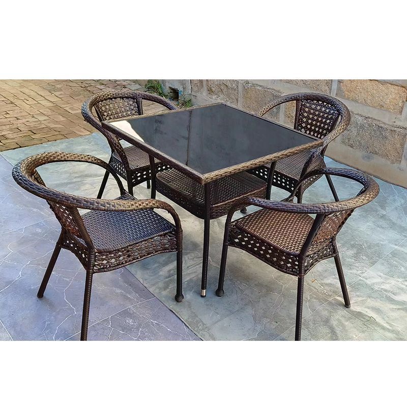 Outdoor rattan tables and chai - Outdoor Furniture Balcony ulasan dan harga