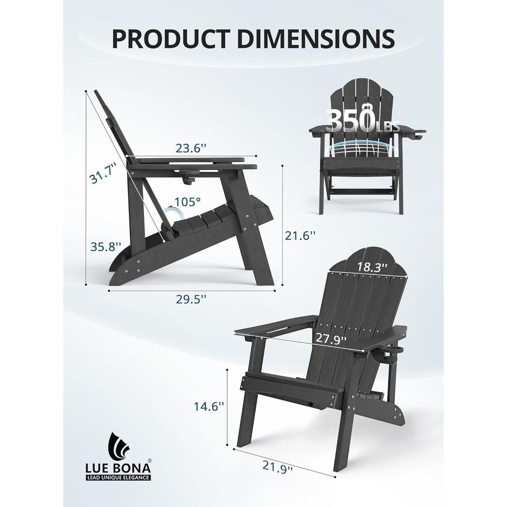 Adirondack Chairs Set o 4 - We - Outdoor Furniture Ofo ulasan dan harga