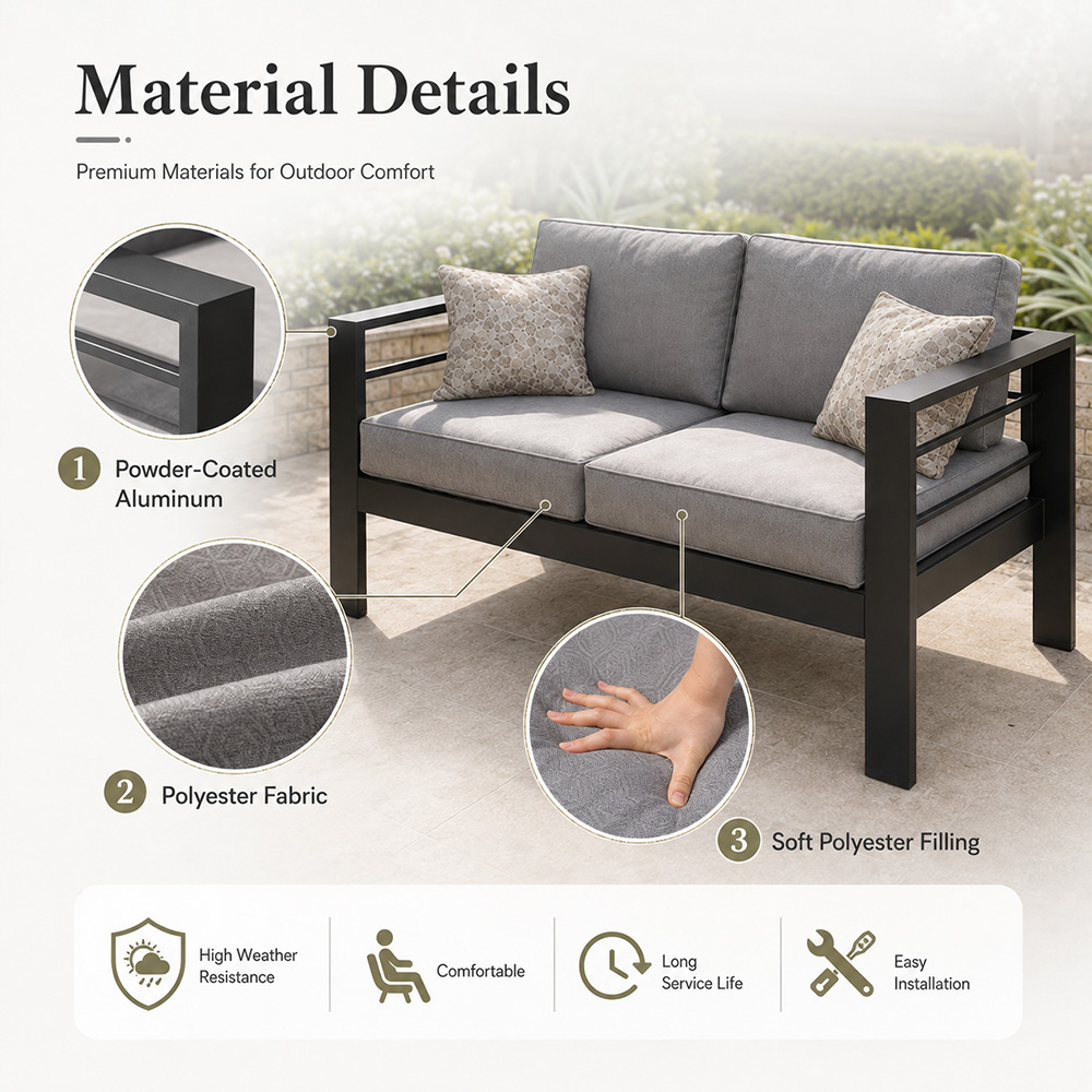 Modern Luxury Aluminum Outdoor - Outdoor Furniture Balcony ulasan dan harga