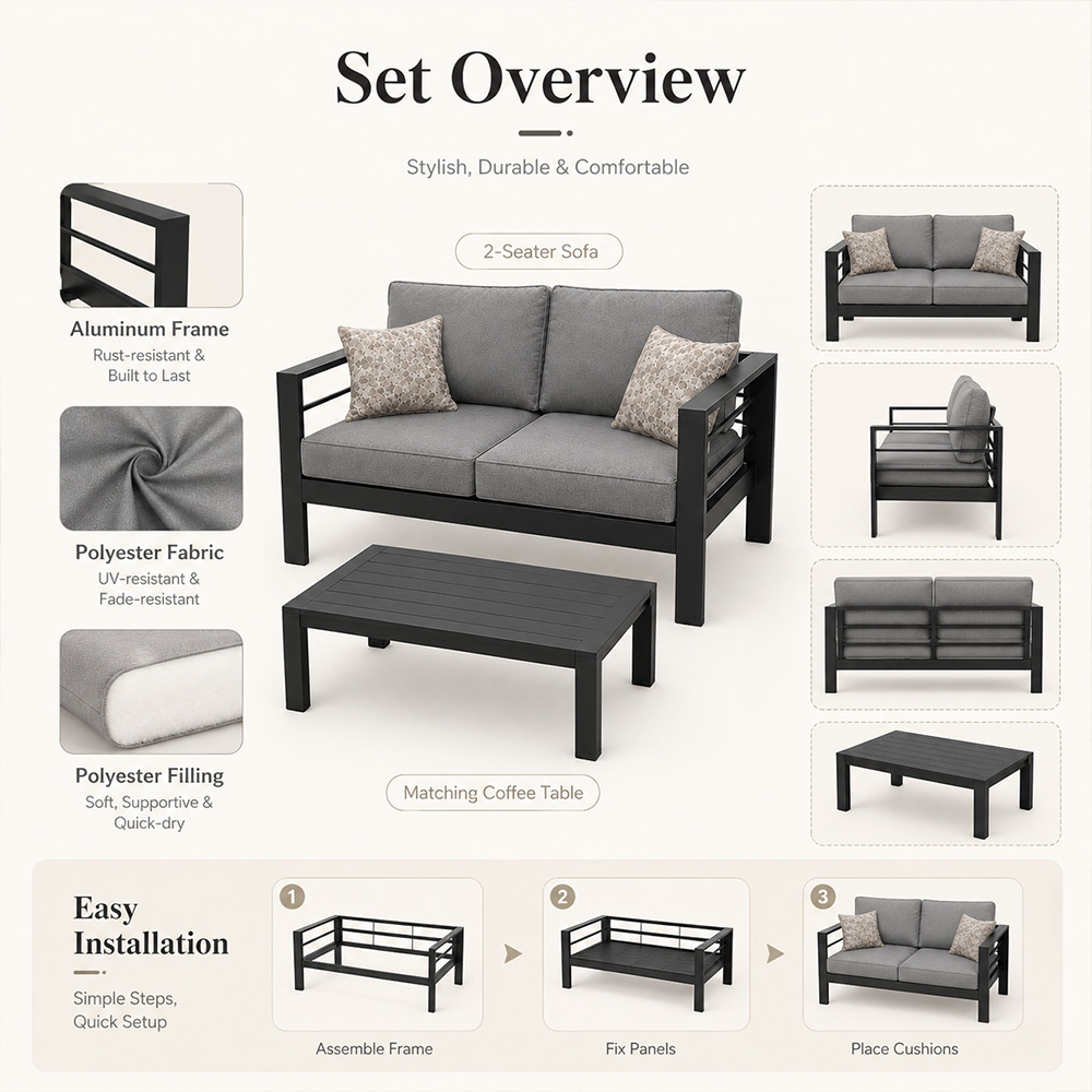 Modern Luxury Aluminum Outdoor - Outdoor Furniture Balcony ulasan dan harga