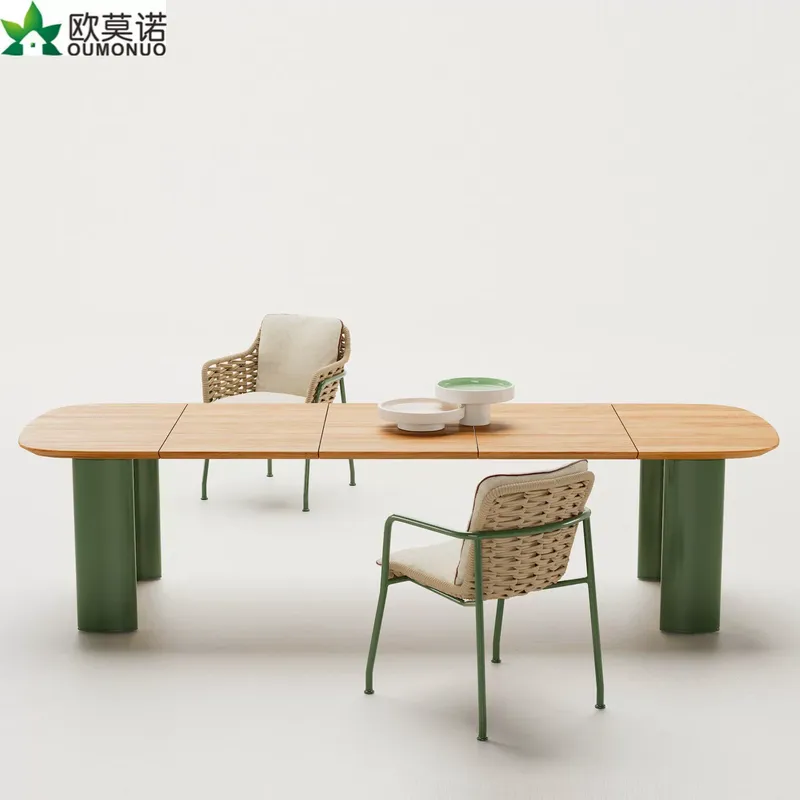 Nordic Rattan Outdoor Dining T - Outdoor Furniture Dining Set ulasan dan harga