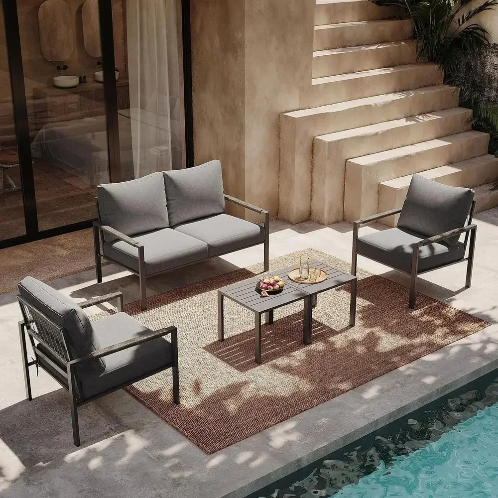 5-Piece Modern Outdoor Patio F - Outdoor Furniture Balcony ulasan dan harga