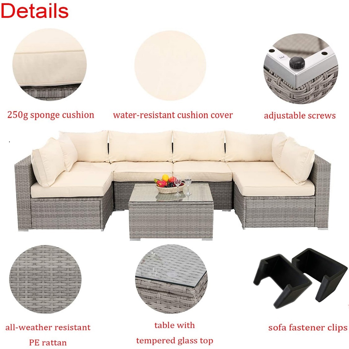 Modern 6-Piece Eco-Friendly Ou - Outdoor Furniture Dining Set ulasan dan harga