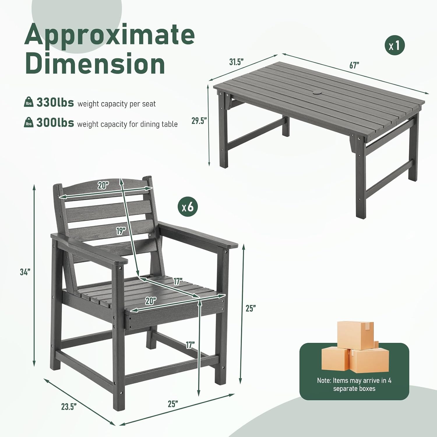 7-Piece Outdoor Dining Set, 67 - Outdoor Furniture Dining Set ulasan dan harga