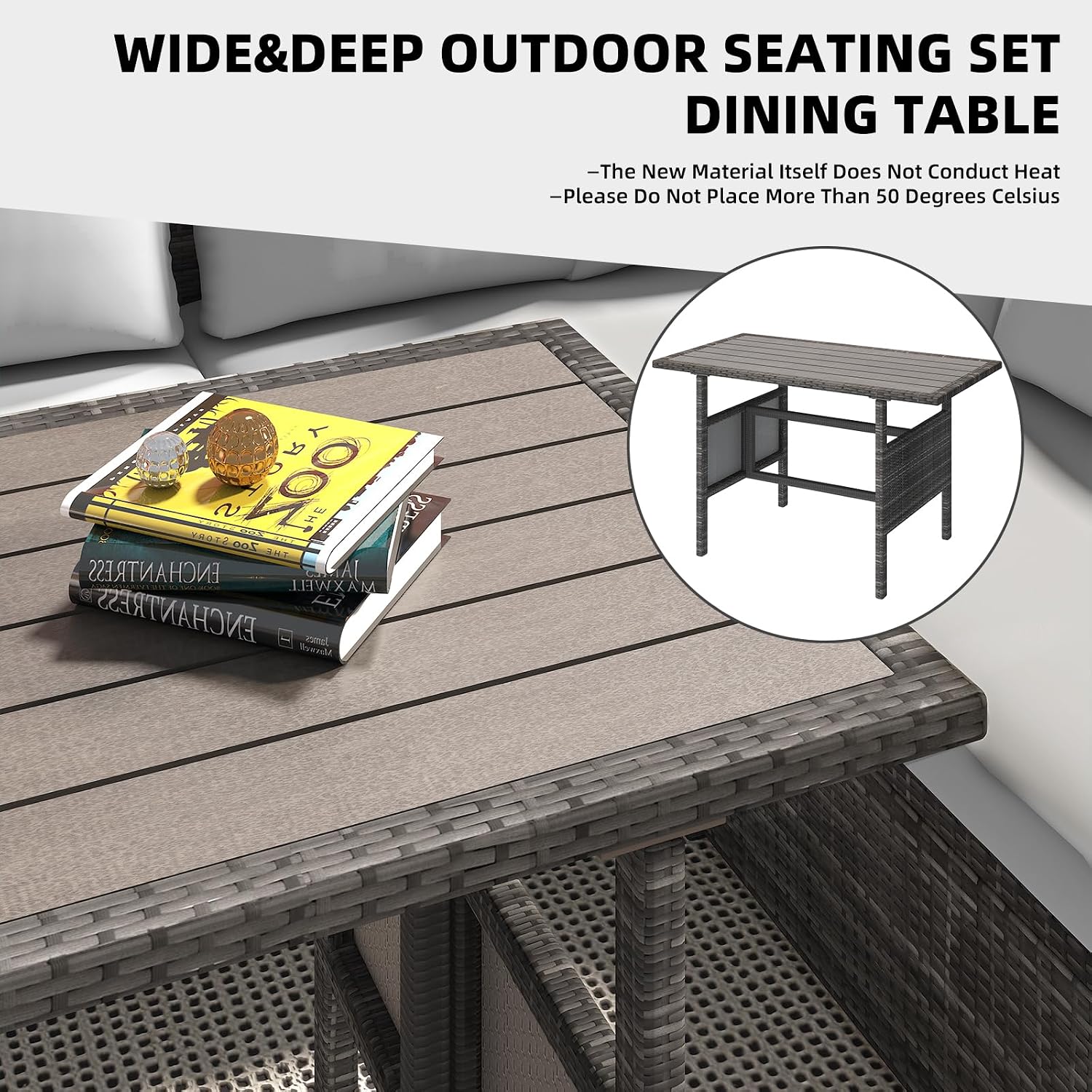 7-Piece Outdoor Wicker Patio S - Outdoor Furniture Dining Set ulasan dan harga