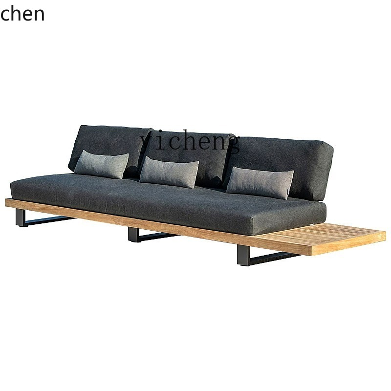 HYS outdoor teak sofa courtyar - Outdoor Furniture Balcony ulasan dan harga