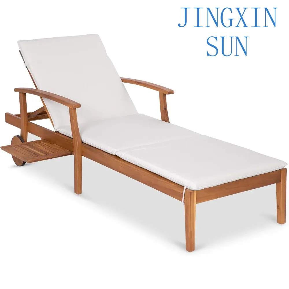 79x26in Acacia Wood Chaise Lou - Outdoor Furniture Without Cushions ulasan dan harga